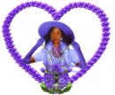 Flowery heart with woman