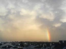 Rainstorm and rainbow