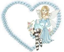 Floral heart with woman
