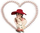 Floral heart with woman