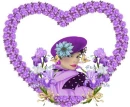 Floral heart with woman