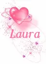 Pink Glitter Heart - Laura