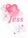 Pink Glitter Heart - Jess