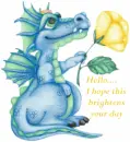 dragon with yellow rose