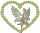 Floral heart with woman