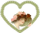 Floral heart with woman