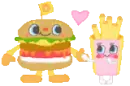 burger loves fries :D