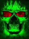green and red skull