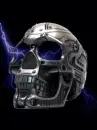 lightning metal skull