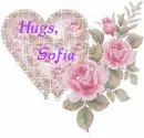 Pink Glitter Heart - Hugs, Sofia