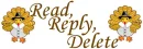 read, reply, delete