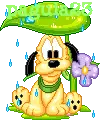 Puppy Pluto and flower 2