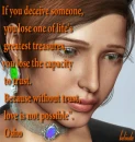 without trust love is not possible