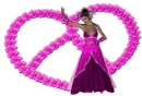 Flowers pretzel with wife