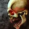 fanged skull profile avatar