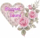 Pink Glitter Heart - Huggies - Laura