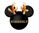 MICKEY HEAD WITH THE NAME KIMBERLY