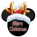MICKEY HEAD WITH MERRY CHRISTMAS