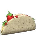 chili peeking from taco