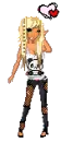 Blonde blinking doll