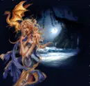 witch with dragon halloween