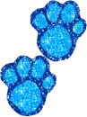 blue paw prints