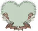 Flowered heart with figure
