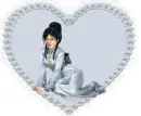 Flowered heart with figure