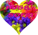 Colorful Flower Heart - Hugs - Sofia