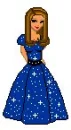 The shy blue girl