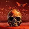 skull and insects