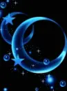 blue moon and stars