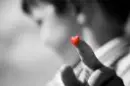 child with a heart