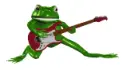 froggy plays guitar