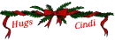 Christmas Garland with Red Bow - Hugs - Cindi