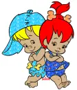 Pebbles and Bamm-Bamm - blue/Dark blue