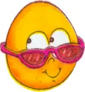 egg with sunglasses