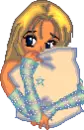 girl holding pillow