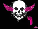 falling rain pink skull