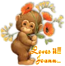 Monkey with flower