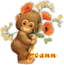 Monkey with flowers