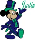Mickey Mouse - Blue/Green Justin