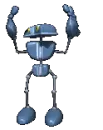 robot with spinning head