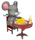 mouse eating cheese