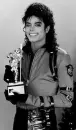 Michael holding a Moonman
