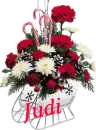Christmas Flower Sleigh - Judi