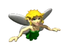 green fairy flying