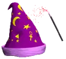wizards hat and wand