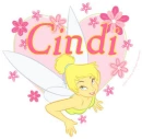 Tinkerbell with Pink Flowers - Cindi