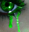 Sad green eye